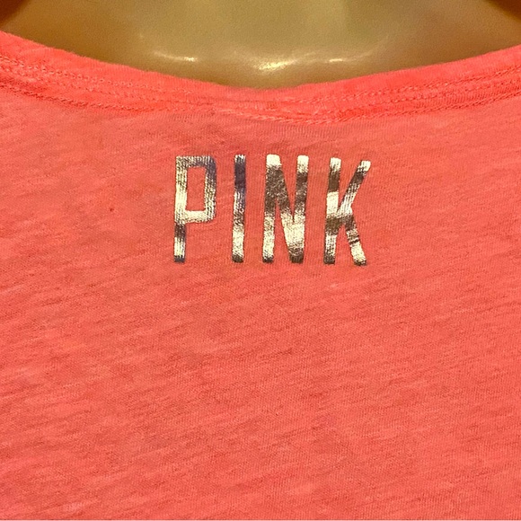 SALE 3/$12 NWOT PINK tank top,hot pink stretch cotton blend,ABS sequins, S - Picture 7 of 11